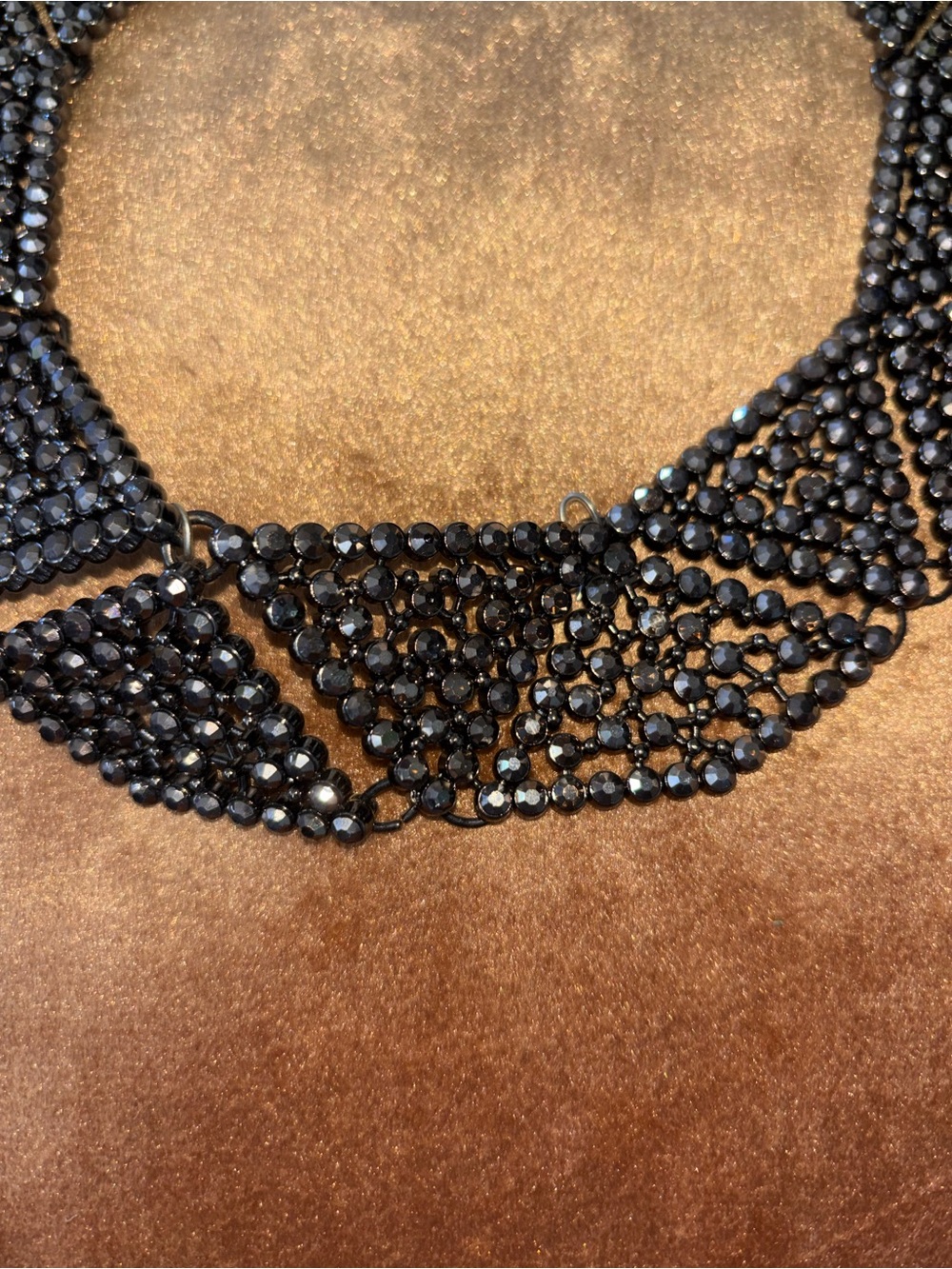 Kenneth Cole Black Sparkle Bib Necklace with Matching Drop Earrings - Picture 3 of 6